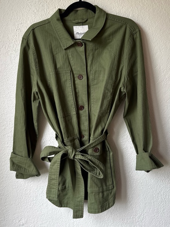 Madewell Jackets & Blazers - Madewell Olive Utility Tie-Belt Jacket